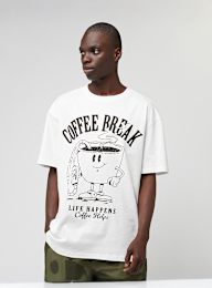 Mister Tee, Life Happens Coffee Helps Oversize Tee, white, Image 1 of 4