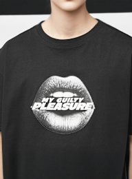 Mister Tee, Off My Lips Oversize Tee, black, Image 3 of 4