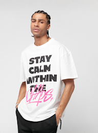 Mister Tee, Stay Calm In Chaos Oversize Tee, white, Image 1 of 4