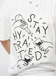 Mister Tee, Stay Hydrated Oversize Tee, wit, Afbeelding 3 van 4