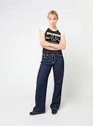 True Religion, Raglan Baby Tee, black, Image 4 of 4