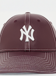 New Era, FEMALE 9FORTY Topstitch PU New York Yankees, red, Image 4 of 4