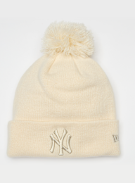 New Era, Female Metallic Bobble Beanie New York Yankees, beige, Image 1 of 3