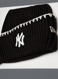 New Era, Female Chunky Topstitch Beanie New York Yankees, zwart, Afbeelding 3 van 3