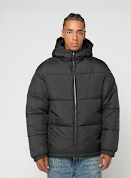 Urban Classics, Shiny Puffer Jacket With Hood lightasphalt, black, Image 1 of 5