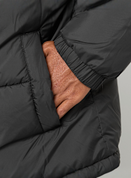 Urban Classics, Shiny Puffer Jacket With Hood lightasphalt, black, Image 3 of 5