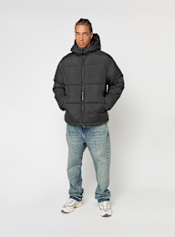 Urban Classics, Shiny Puffer Jacket With Hood lightasphalt, black, Image 5 of 5