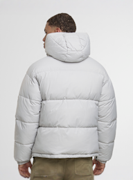 Urban Classics, Shiny Puffer Jacket With Hood lightasphalt, grey, Image 2 of 4