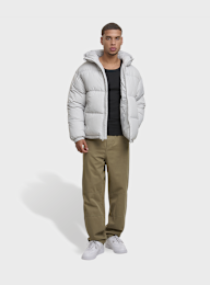 Urban Classics, Shiny Puffer Jacket With Hood lightasphalt, grey, Image 4 of 4