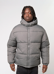 Urban Classics, Shiny Puffer Jacket With Hood, grijs, Afbeelding 1 van 5