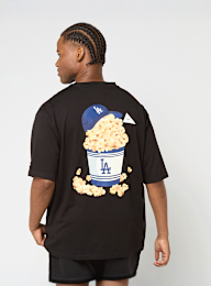 New Era, MLB Food Graphic Oversized Tee Los Angeles Dodgers, black, Image 1 of 6