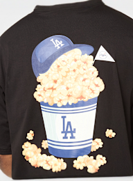 New Era, MLB Food Graphic Oversized Tee Los Angeles Dodgers, black, Image 5 of 6