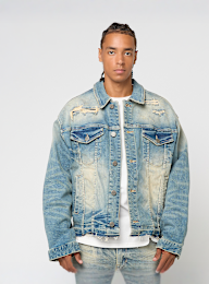 Smoke Rise, HEAVY EHISKER EFFECT JACKET OWNES BLUE, blue, Image 1 of 4