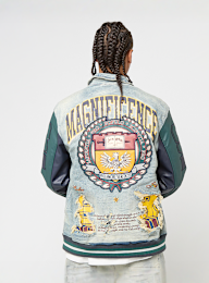 Smoke Rise, MAGNIFICENCE DENIM VARSITY JACKET MECHANICAL BLUE, blue, Image 2 of 8
