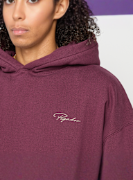 Pegador, Pike Oversized Hoodie Washed Maroon Red Stone, red, Image 3 of 5