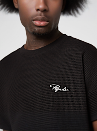 Pegador, Signar Oversized Waffle Longsleeve Washed, black, Image 3 of 4