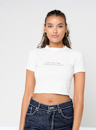 Pegador, YELENE CROPPED BABY TEE, white, Image 1 of 5
