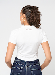 Pegador, YELENE CROPPED BABY TEE, white, Image 2 of 5