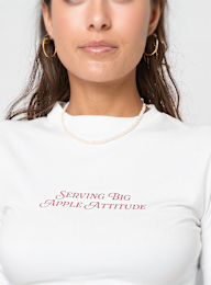 Pegador, YELENE CROPPED BABY TEE, white, Image 3 of 5