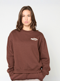 New Balance, Linear Heritage Fleece Crew, brown, Image 2 of 5