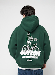 Another Cotton Lab, Caffeine Dept. Zip Hoodie, green, Image 1 of 5