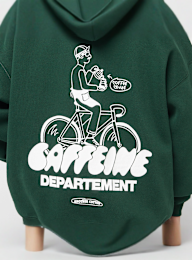 Another Cotton Lab, Caffeine Dept. Zip Hoodie, green, Image 4 of 5
