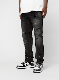 2Y STUDIOS, VICTOR RIPPED SLIM FIT JEANS Ice Blue, black, Image 1 of 5