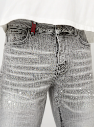 2Y STUDIOS, Victor Ripped Slim Fit Jeans, szary, Obraz 3 z 5