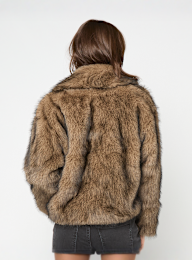 Urban Classics, Short Faux Fur Jacket, brown, Image 2 of 4