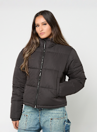 Urban Classics, Ladies Peached Puffer Jacket With Hood, czarny, Obraz 1 z 4