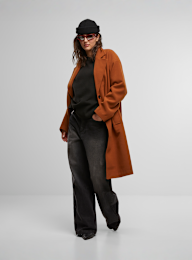 Urban Classics, Ladies Oversized Long Coat, bruin, Afbeelding 4 van 4