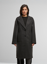 Urban Classics, Ladies Oversized Long Coat, zwart, Afbeelding 1 van 3