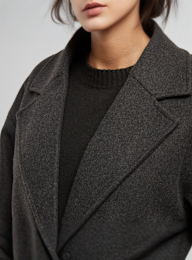 Urban Classics, Ladies Oversized Long Coat, zwart, Afbeelding 2 van 3