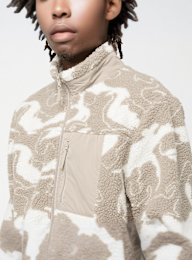 Urban Classics, Pattern Teddy Trackjacket, beige, Image 3 of 4