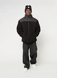 Urban Classics, Fabric Mix Teddy Puffer Jacket black, black, Image 4 of 4