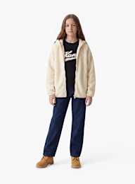 Karl Kani, Signature Rubber Patch Teddy Zip Hoodie, beige, Image 4 of 4