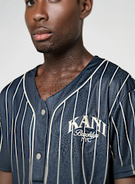 Karl Kani, Kani Pinstripe Baseball Jersey, blue, Image 3 of 4