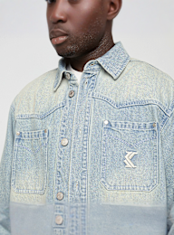 Karl Kani, OG K Western Denim Overshirt, niebieski, Obraz 3 z 5