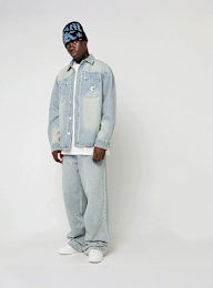 Karl Kani, OG K Western Denim Overshirt, blauw, Afbeelding 5 van 5