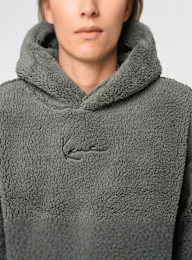 Karl Kani, Signature Teddy Hoodie, grijs, Afbeelding 3 van 4