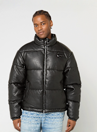 Karl Kani, Metal Signature Pu Leather Puffer Jacket, czarny, Obraz 1 z 5