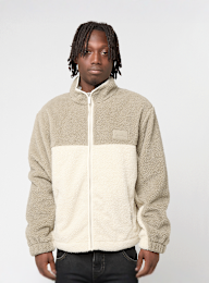 Karl Kani, Signature Rubber Patch Teddy Zip Jacket, beige, Image 1 of 5