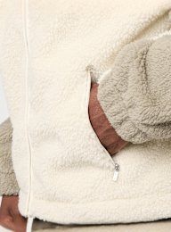 Karl Kani, Signature Rubber Patch Teddy Zip Jacket, beige, Image 4 of 5