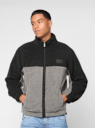 Karl Kani, Signature Rubber Patch Teddy Zip Jacket, zwart, Afbeelding 1 van 4