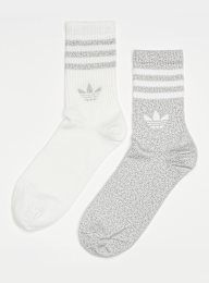 adidas Originals, Glitter Crew Socks (2 Pack), zilver, Afbeelding 1 van 2
