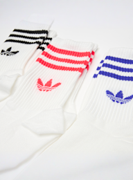 adidas Originals, 3 PACK - 3 Stripes Crew Socks, white, Image 2 of 2