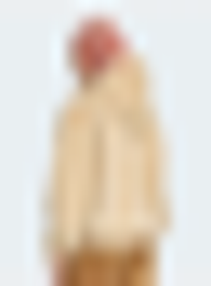 adidas Originals, Essentials Teddy Crop Hoodie, beż, Obraz 2 z 5