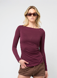 Decibel, Gathered Longsleeve, red, Image 1 of 5