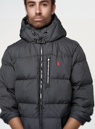 Polo Ralph Lauren, GRHM JKT-INSULATED-BOMBER polo black glossy, black, Image 3 of 7