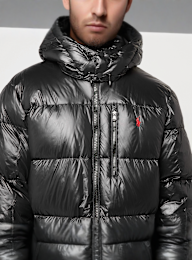 Polo Ralph Lauren, GRHM JKT-INSULATED-BOMBER polo black glossy, black, Image 3 of 7